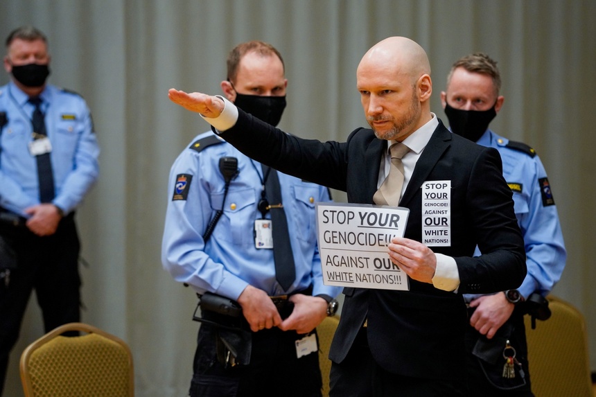 Anders Breivik. fot. PAP/EPA/Ole Berg-Rusten / POOL