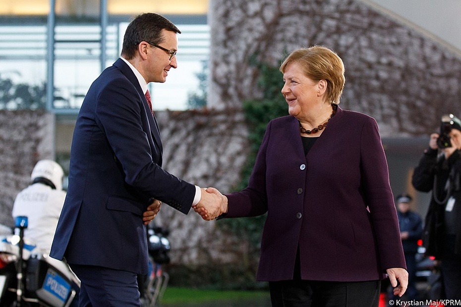 Spotkanie Morawieckiego z kanclerz Merkel. fot. Flickr/premierrp