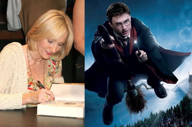 J. K. Rowling i Daniel Radcliffe jako Harry Potter.