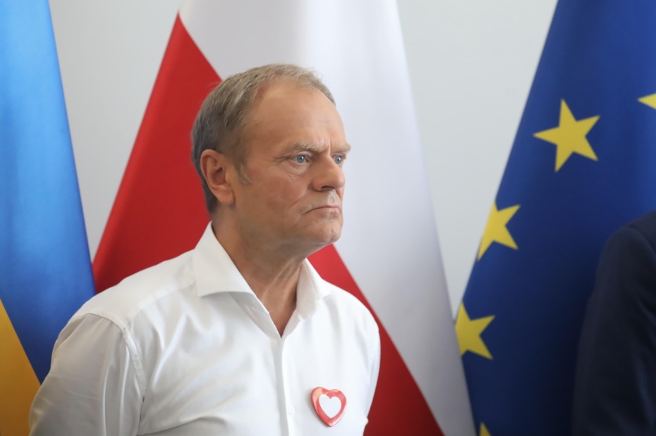 n/z:  Kampania wyborcza do parlamentu 2023. Przewodniczący PO Donald Tusk podczas konferencji prasowej. fot. PAP/Tomasz Gzell