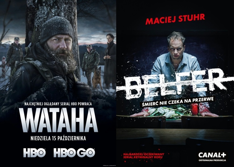 Plakaty filmowe "Watahy" i "Belfra"