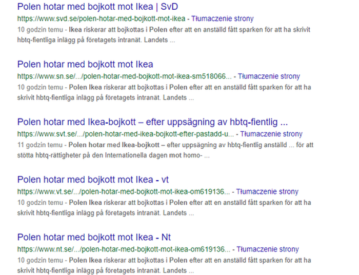 Ikea vs homofobia. Komentarze szwedzkiej prasy