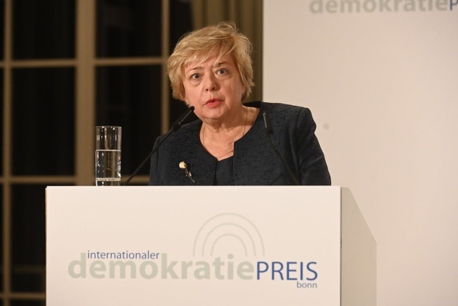Małgorzata Gersorf w Bonn. Fot.Barbara Frommann/Flickr/Internationalen Demokratiepreises Bonn
