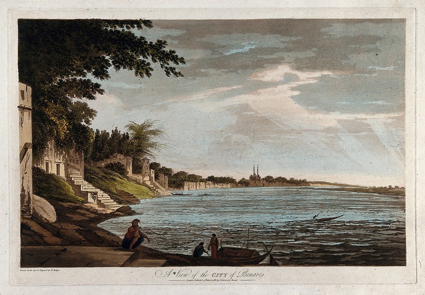 William Hodges, "Ganges w Varanati", 1788
