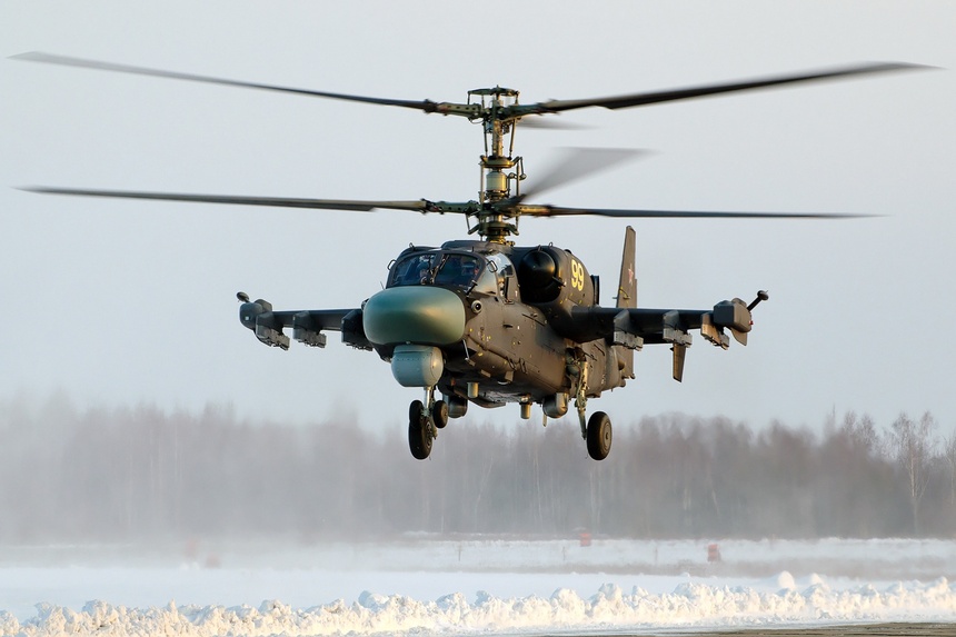 Rosyjski śmigłowiec Ka-52. Fot. Wikipedia