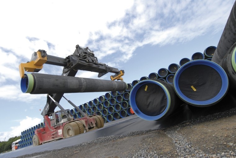 Rury przygotowane do rozpoczęcia budowy Nord Stream 2. Fot. Nord Stream AG