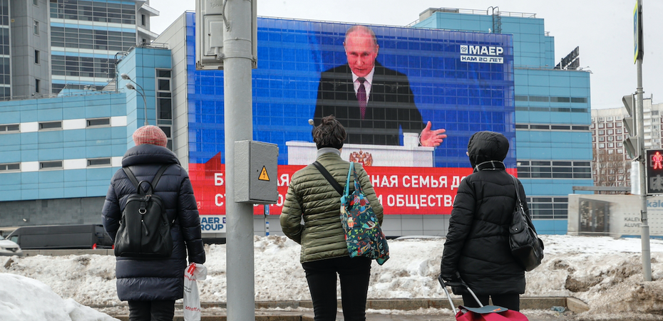 Rosyjski dyktator Władimir Putin. Fot. EPA/MAXIM SHIPENKOV