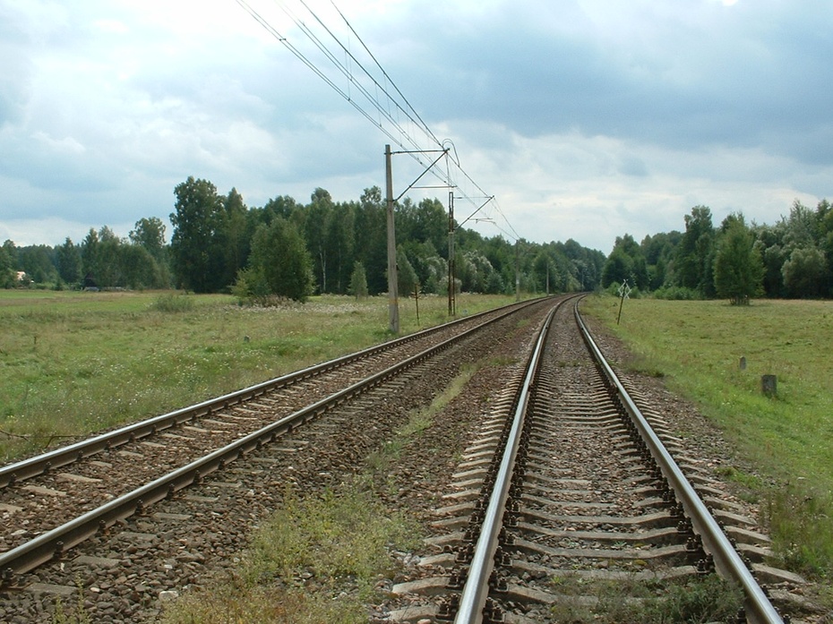 Okolice przystanku osobowego Czuprynowo (tor normalny - linia nr 6; tor szeroki - linia nr 57); 2011 (fot. Tomasz Galicki)