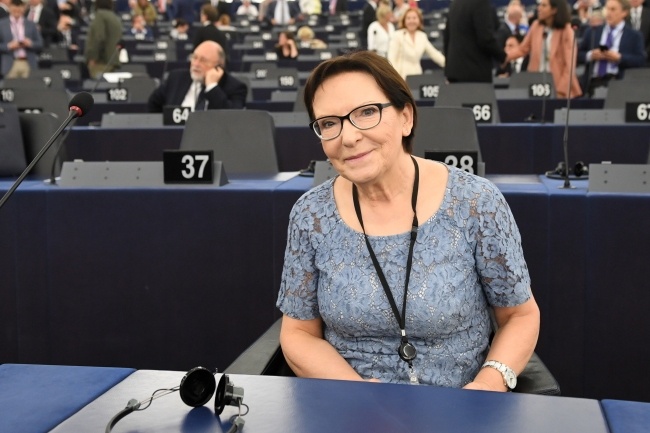 Ewa Kopacz w Parlamencie Europejskim, fot. PAP/Radek Pietruszka