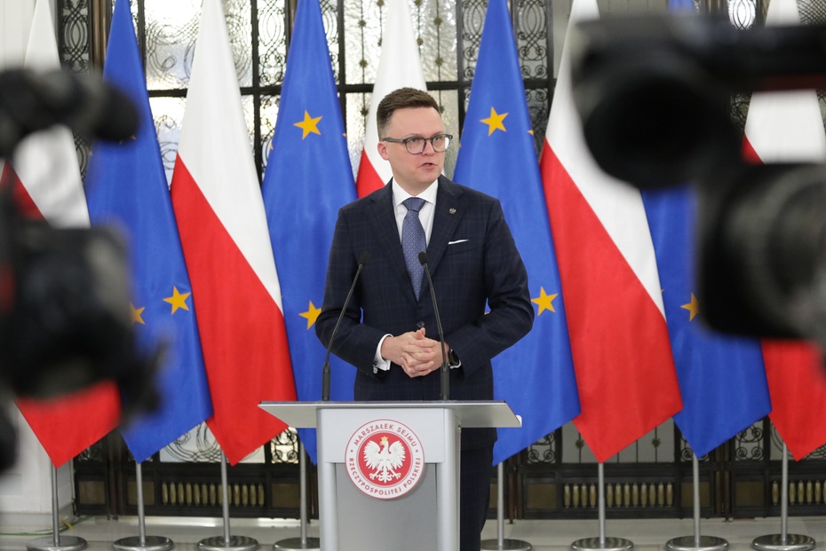 Fot. Marszałek Sejmu Szymon Hołownia. Źródło: PAP/Tomasz Gzell