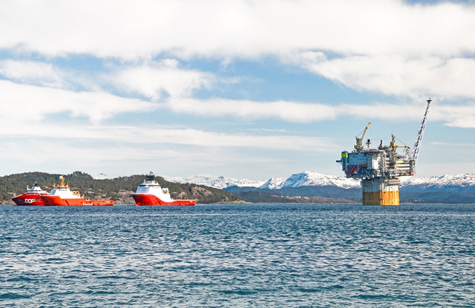 Platforma wiertnicza na Morzu Norweskim. Fot. Shutterstock