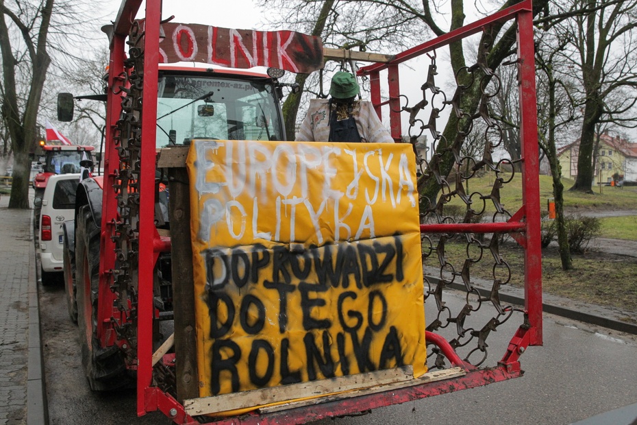na zdjęciu: Protest rolników w Morągu. fot. PAP/Tomasz Waszczuk