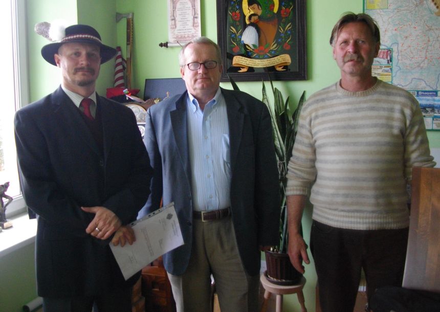 Michał Tyrpa, Maciej Motor Grelok, Tadeusz Morawa. Siedziba Związku Podhalan, 29 maja 2013 r.