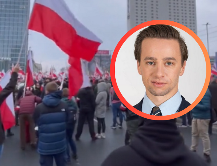 Bosak podszedł do mikrofonu i się zaczęło. Dla uczestników Marszu to było za dużo