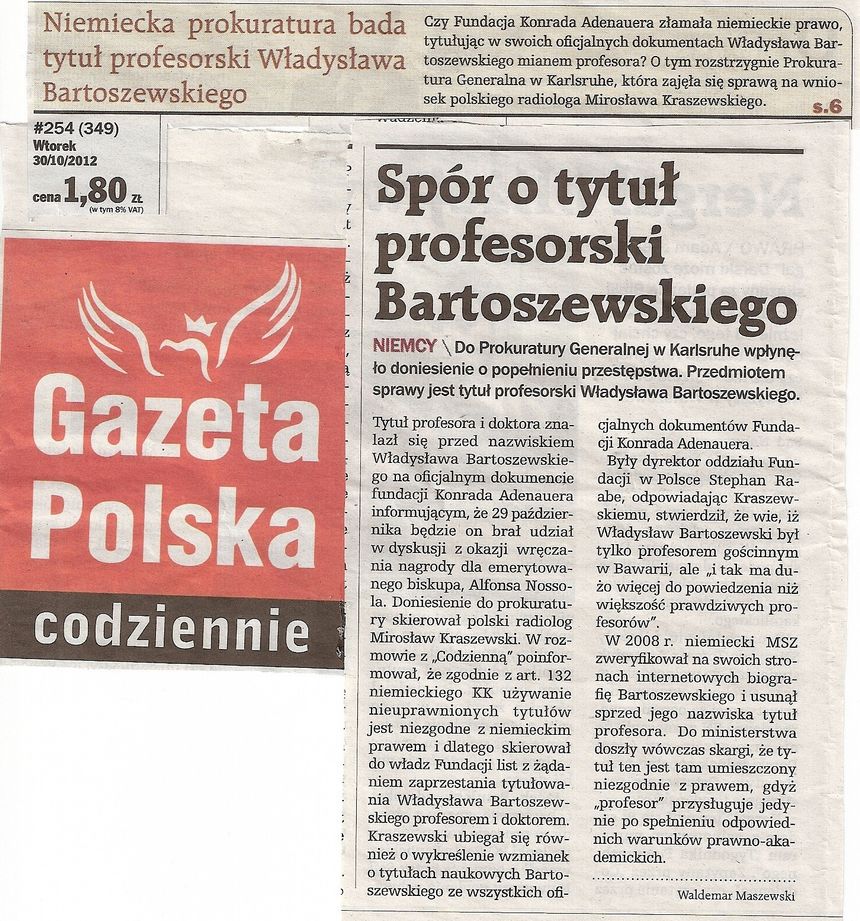 Gazeta polska o "Profesorze doktorze"