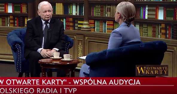 Jarosław Kaczyński. Screen: Twitter/TVP.INFO