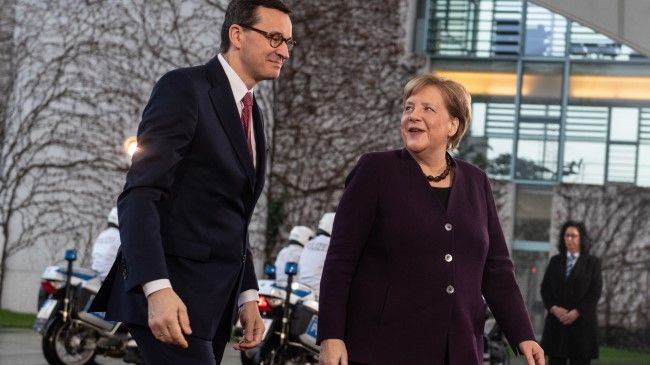 Mateusz Morawiecki i Angela Merkel. Fot. PAP