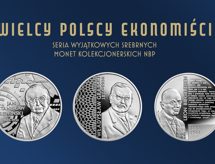Wielcy polscy ekonomiści na monetach kolekcjonerskich NBP