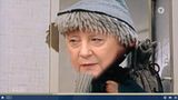 Angela Merkel jako Piaskowy Dziadek wszechczasów. Kadr ze strony internetowej ARD.