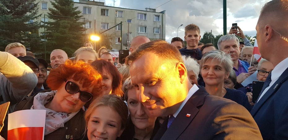 Prezydent Andrzej Duda w Zieleniewie, gmina Kołobrzeg. fot. FB/Czesław Hoc