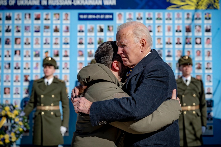 Wizyta Joe Bidena w Kijowie była niespodziewana. fot. PAP/EPA/UKRAINIAN PRESIDENTIAL PRESS SERVICE HANDOUT
