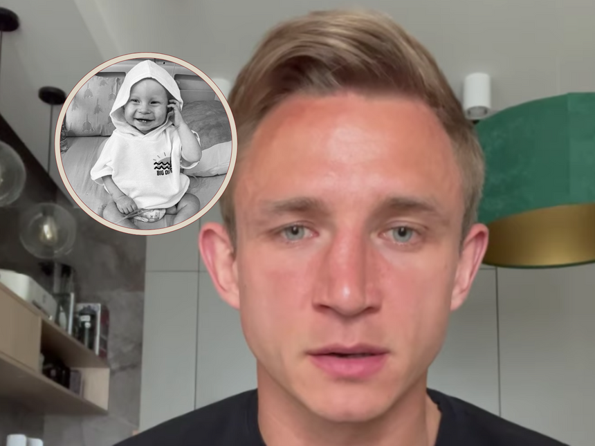 Jakub Rzeźniczak za pośrednictwem swoich mediów społecznościowych poinformował, że jego syn Oliwier przegrał z chorobą. Źródło: Instagram/Jakub Rzeźniczak