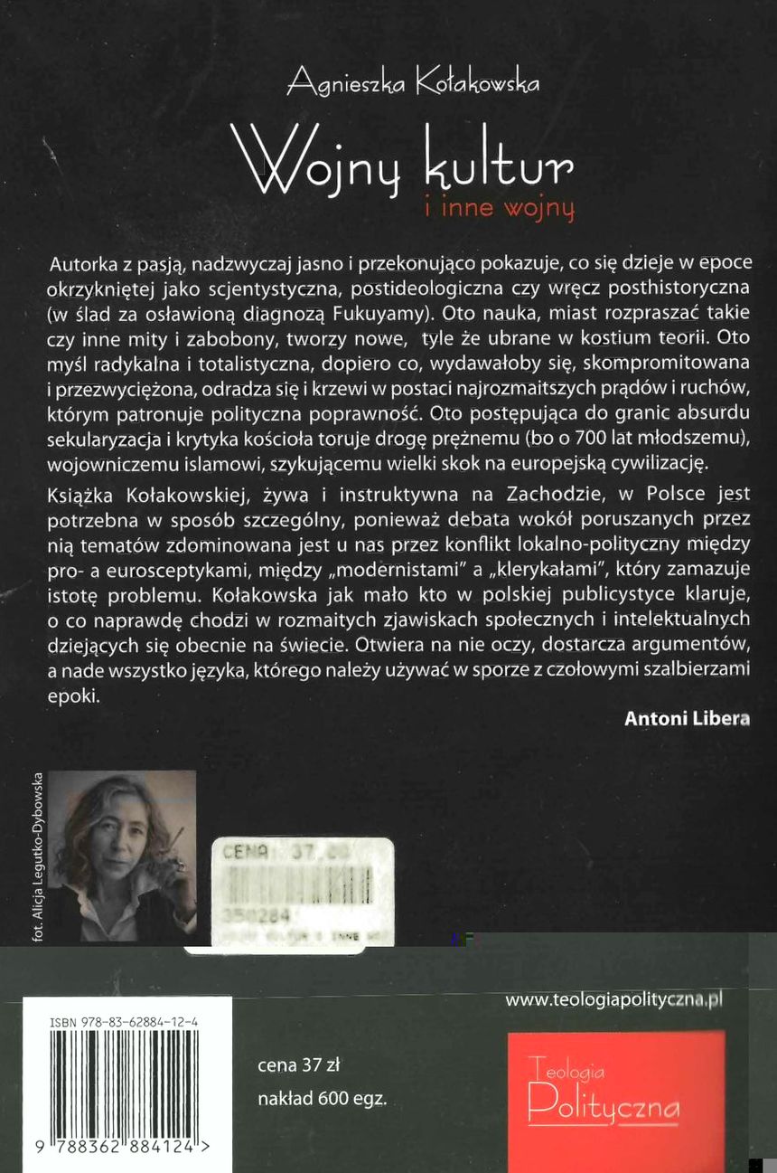 Tekst laudacji Antoniego Libery opublikowany 3 lata wcześniej na okładce nagrodzonej książki