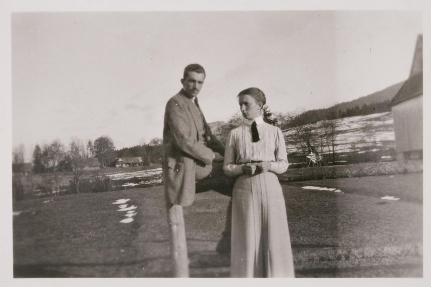 Jerzy Gablenz i Małgorzata Schoenówna. Tuż przed ślubem w 1917 r.