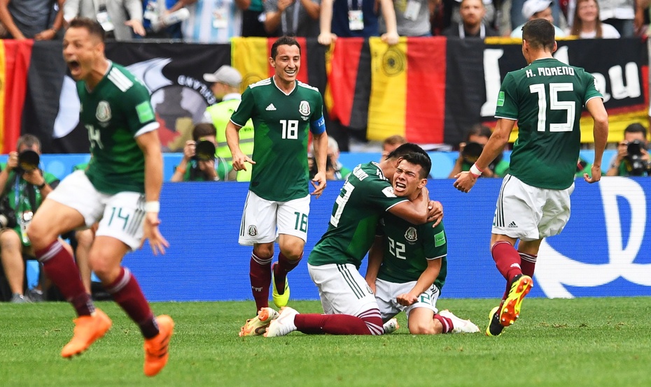 Meksyk pokonał Niemców. fot. PAP/EPA/FACUNDO ARRIZABALAGA