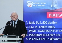 Prezes PiS ogłasza "piątkę na 100 dni". fot. PAP/Paweł Supernak