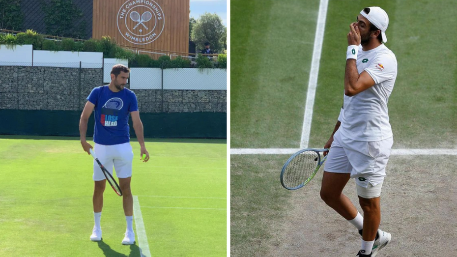 Z powodu zakażenia koronawirusem z Wimbledonu wycofało się dwóch faworytów - Marin Cilic oraz Matteo Berettini. Źródło: Instagram/Matteo Berrettini/Marin Cilic