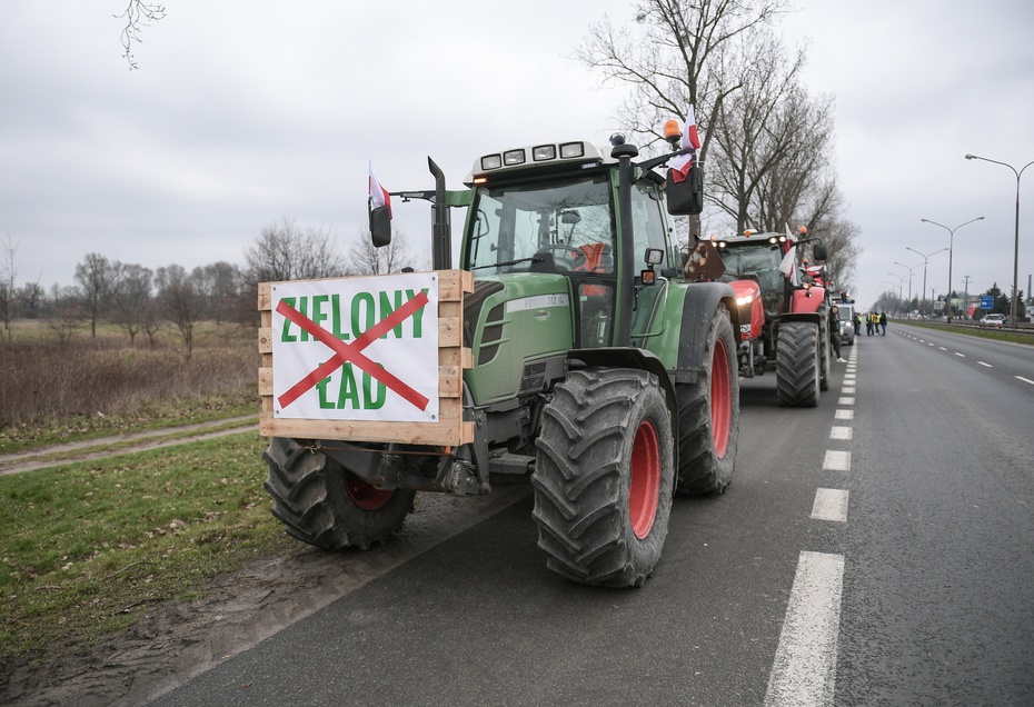 Protest rolników. Fot. PAP/Marcin Obara
