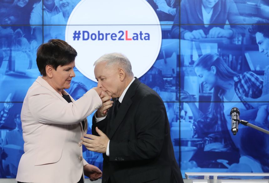 Premier Beata Szydło i prezes PiS, Jarosław Kaczyński. Fot. PAP/Paweł Supernak