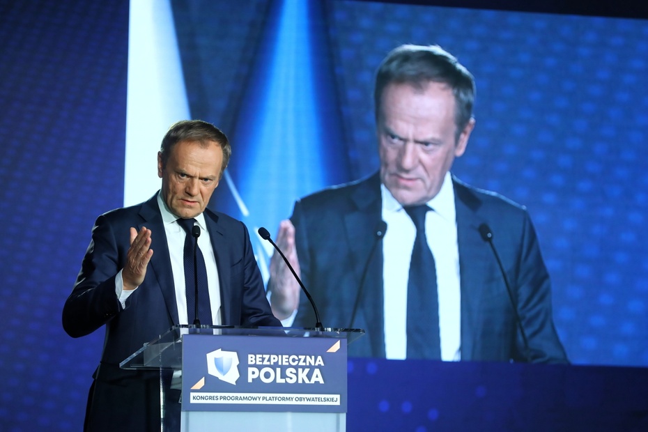 Lider PO Donald Tusk. Fot. PAP/Rafał Guz