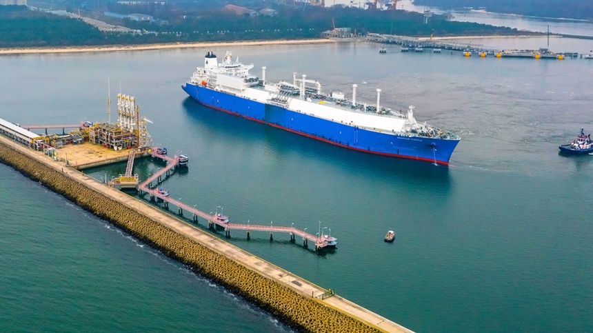 Orlen przyjął dwusetną dostawę LNG do terminalu w Świnoujściu. (fot. Twitter/PKN Orlen)