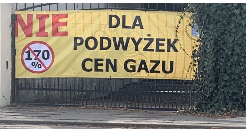 protest mieszkańców gmin w Wielkopolsce wobec podyzek cen gazu niemieckiej spółki