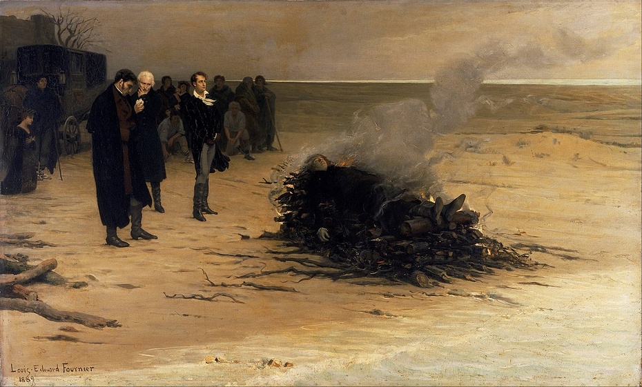Louis Édouard Fournier (1857-1917), "Pogrzeb Shelleya" (1889)