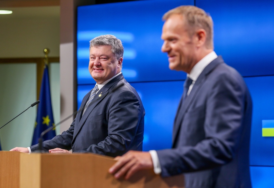 Donald Tusk i Petro Poroszenko. Fot. PAP/EPA