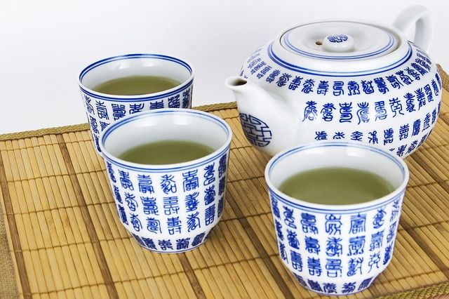zielona herbata, filiżanka