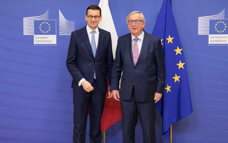 Premier Mateusz Morawiecki i przewodniczący Komisji Europejskiej Jean-Claude Juncker. Fot. Kancelaria Premiera