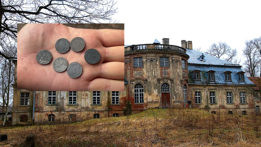 Poszukiwacze znaleźli sześć monet z czasów II Wojny Światowej. Źródło: commons.wikimedia.org, YouTube