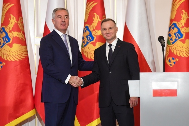 Prezydent RP Andrzej Duda i prezydent Czarnogóry Milo Djukanović, fot. PAP/Andrzej Lange