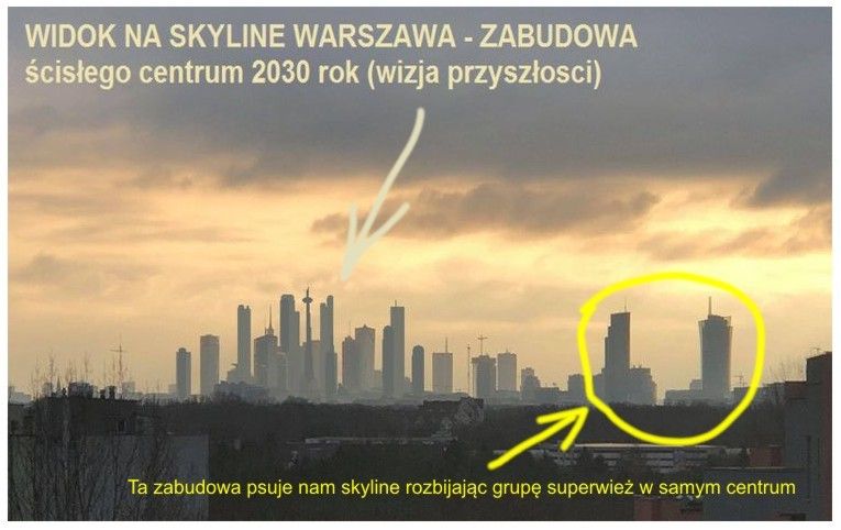 Takie rozbicie w skyline Warszawa jest niedopuszczalne.Kto nad tym panuje panowie planiści?