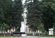 Pomnik Lenina, Ławra Troicko - Sergiejewska, Siergijew Posad. Moskwa, 23 lipca 2017.