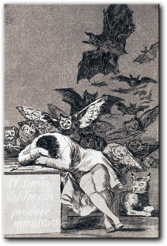 Filozofia sztuki. Francisco de Goya, Gdy rozum śpi, budzą się upiory