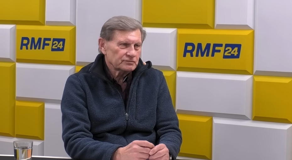 Prof. Leszek Balcerowicz w radiu RMF FM. Fot. Youtube
