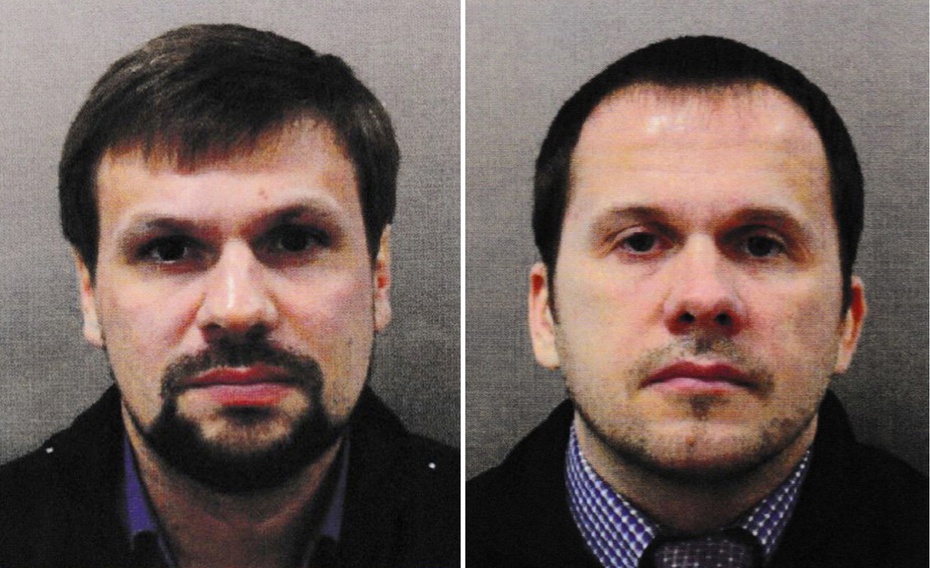 Aleksandr Pietrow i Rusłan Boszyrow z zarzutami w sprawie Skripala. fot.PAP/EPA/LONDON METROPOLITAN POLICE / HANDOUT