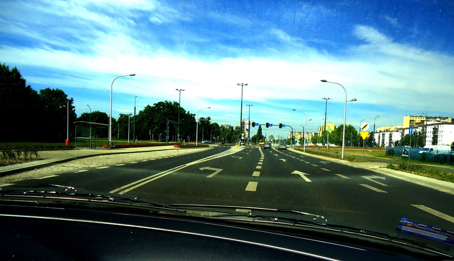 Wyjazd z mego osiedla.