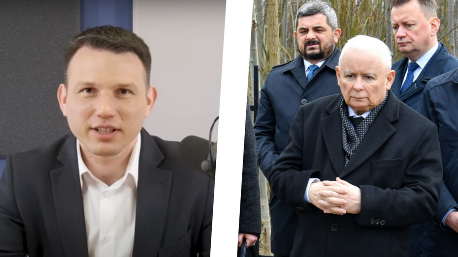 (Sławomir Mentzen i Jarosław Kaczyński. Fot. YouTube/Sławomir Mentzen, PAP/Andrzej Lange)