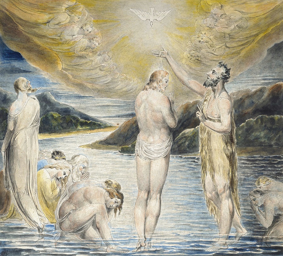 William Blake, "Chrzest Jezusa w Jordanie"